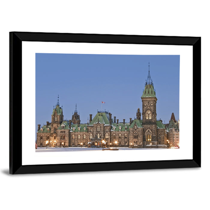 Ottawa Parliament Buildings at Dusk Wall Art as a framed print