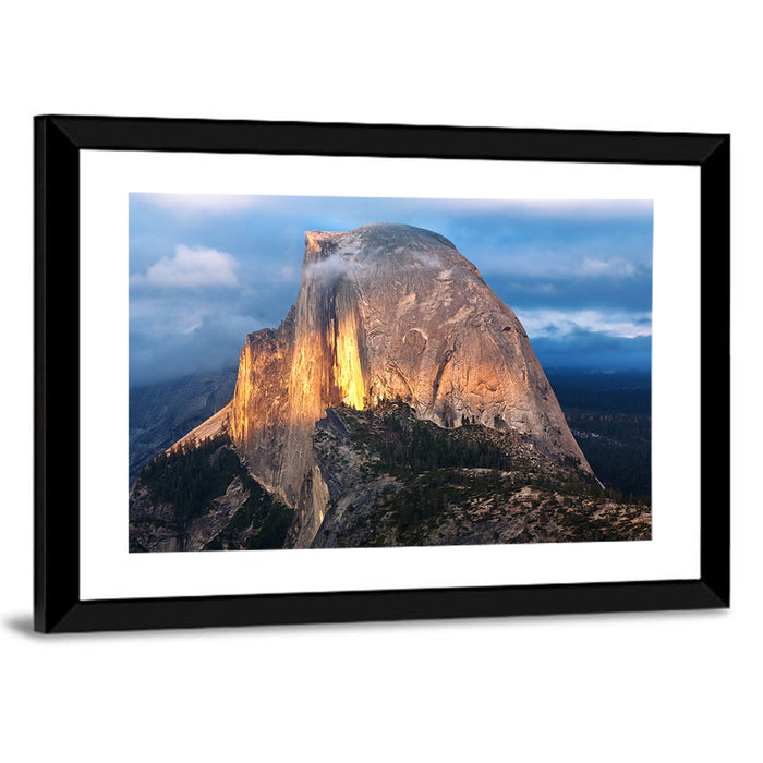 Half Dome at Golden Hour Wall Art as a framed print