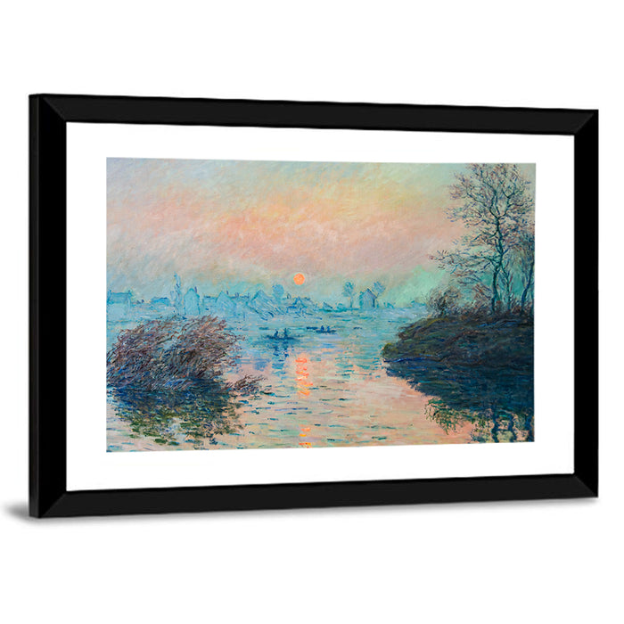 Monet River at Sunset Wall Art as a framed print