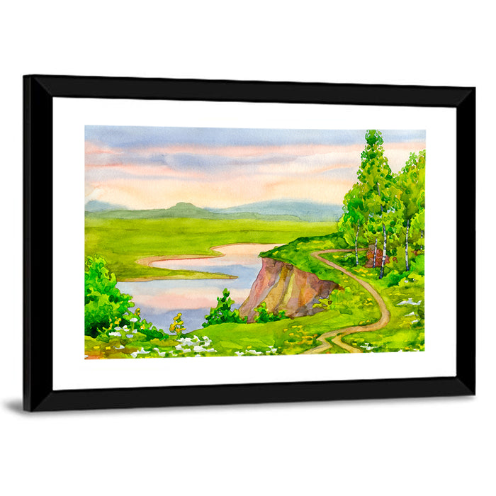 Bright Spring Foliage Wall Art as a framed print