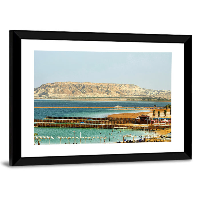 Dead Sea at Ein Bokek Wall Art as a framed print