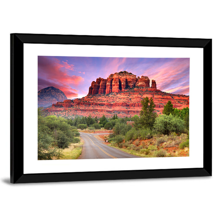 Drive Toward Cathedral Rock, Sedona Wall Art