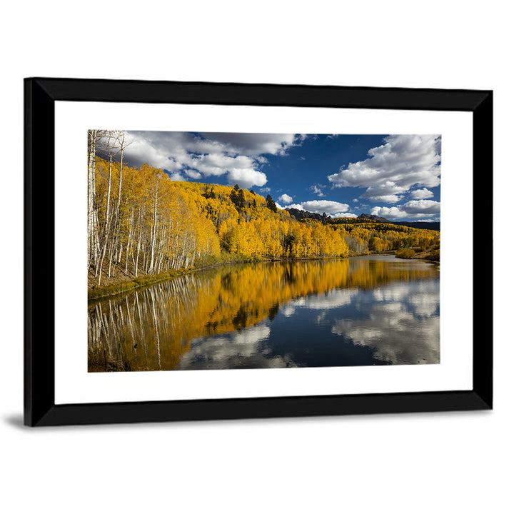 Cushman Lake Golden Aspens Wall Art