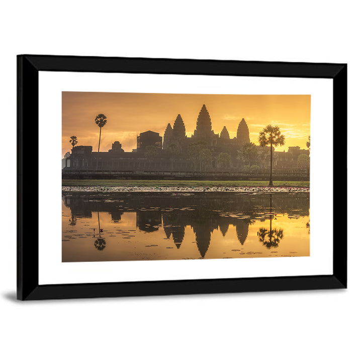 Angkor Wat Reflection at Sunrise Wall Art