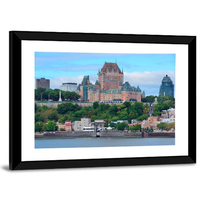 Quebec City Skyline with Chateau Frontenac Wall Art as a framed print