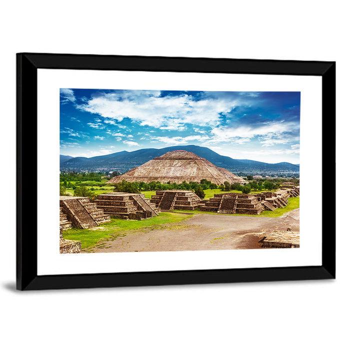 Teotihuacan Pyramid Ruins Wall Art as a framed print