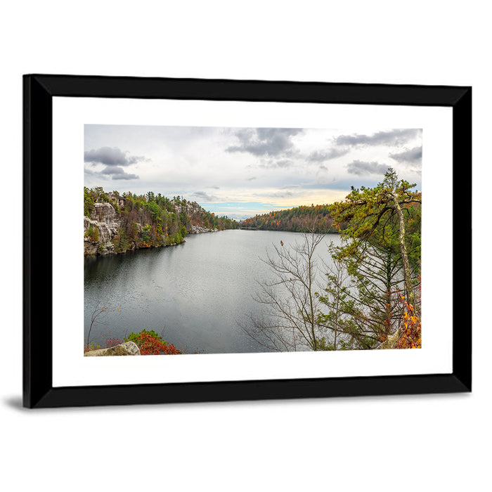 Lake Minnewaska Cliffs Wall Art as a framed print