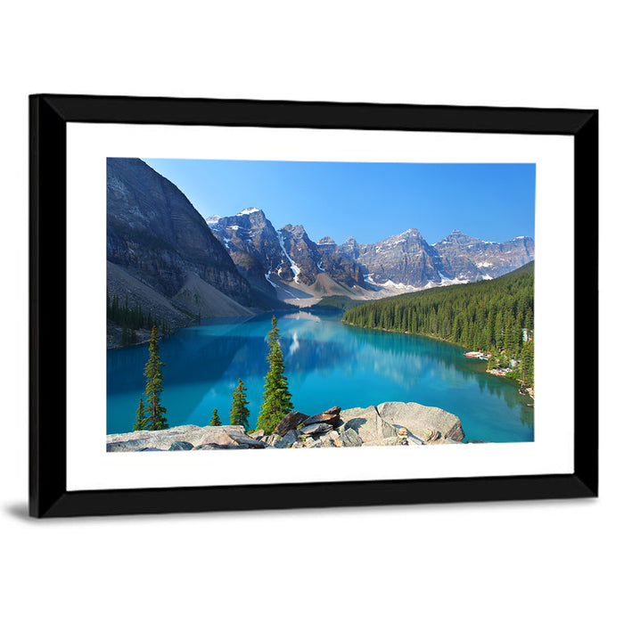 Moraine Lake, Canadian Rockies Wall Art as a framed print
