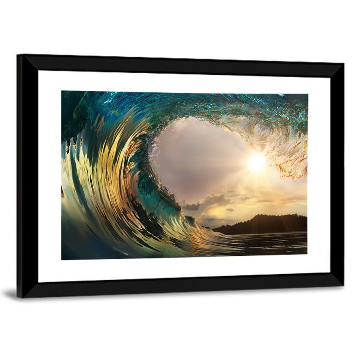 Sunset Barrel Wave Wall Art