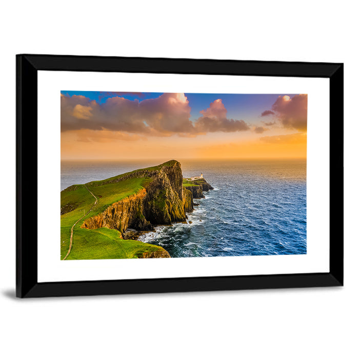 Neist Point Lighthouse Isle of Skye Wall Art as a framed print