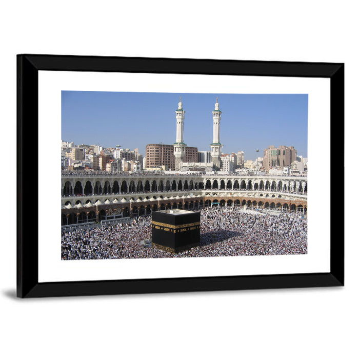 Kaaba at Masjid Al-haram Wall Art as a framed print