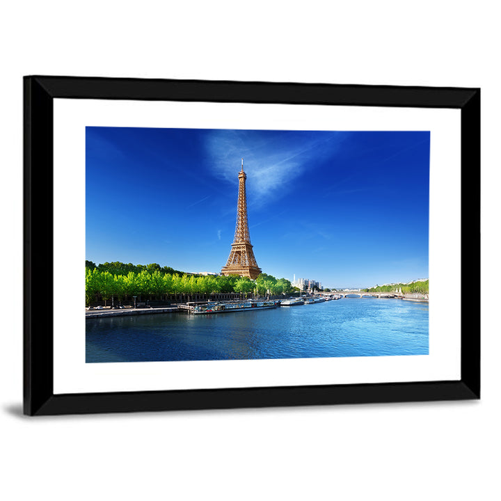 Seine and Eiffel Tower, Paris Wall Art