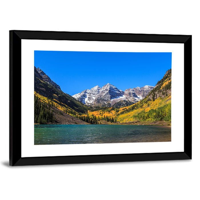 Autumn Maroon Bells, Colorado Wall Art as a framed print