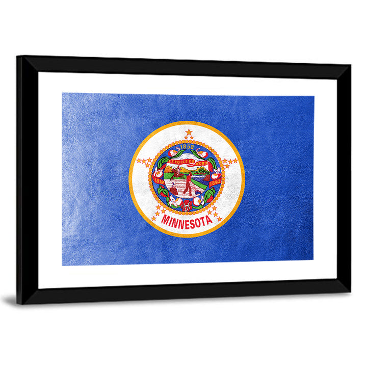 Minnesota State Flag with Seal Wall Art