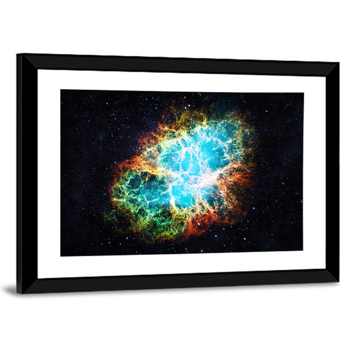 Crab Nebula Wall Art as a framed print