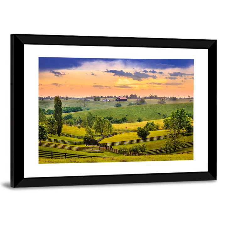 Kentucky Farm at Dusk Wall Art