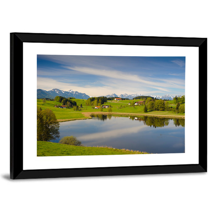 Bavarian Mountain Lake Wall Art as a framed print