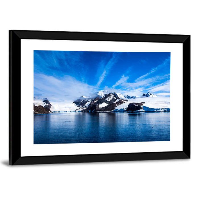 Antarctic Glacier Reflection Wall Art as a framed print