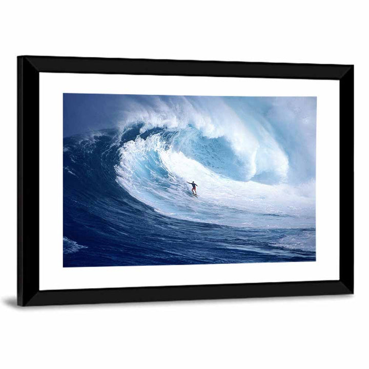 Surfer in Barrel Wave Wall Art