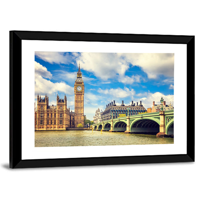 Big Ben and Westminster Bridge, London Wall Art as a framed print