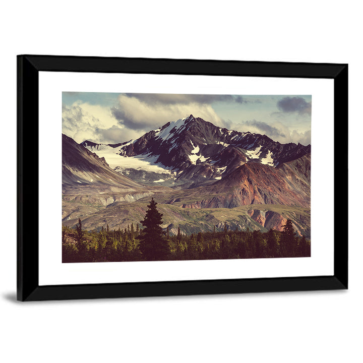 Snow Capped Alaska Peak Wall Art