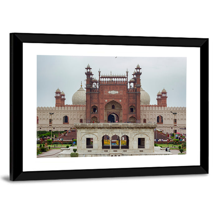 Badshahi Mosque Facade Wall Art as a framed print