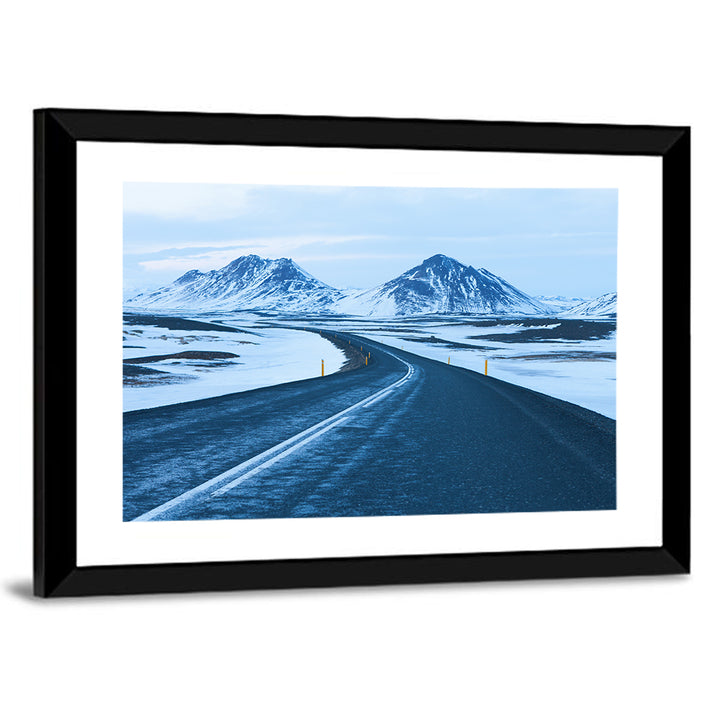 Iceland Ring Road to Snowy Peaks Wall Art