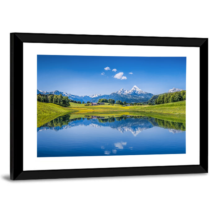 Watzmann Reflection, Berchtesgaden Wall Art as a framed print