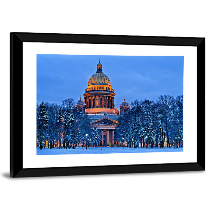 Saint Isaac's Cathedral at Night Wall Art