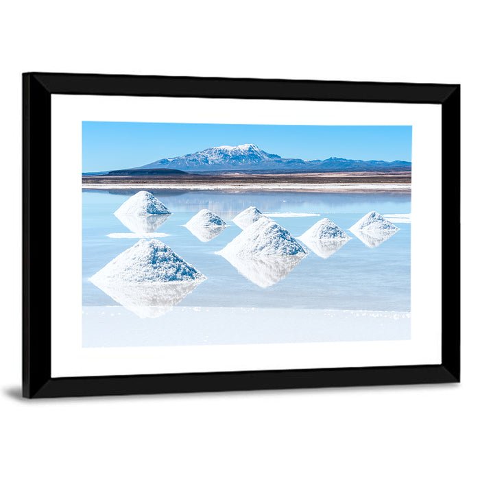 Salar De Uyuni Salt Flats Wall Art as a framed print