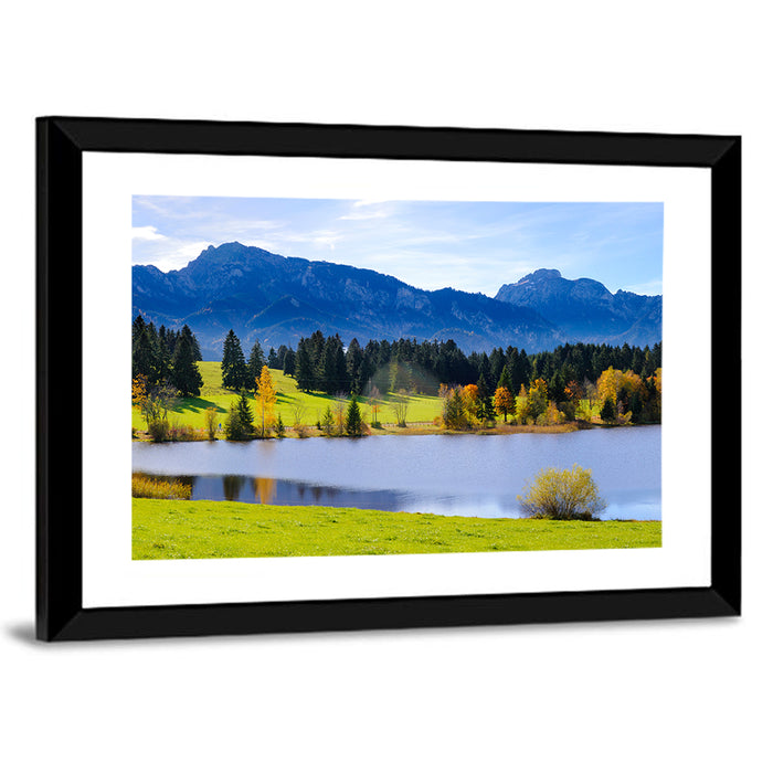 Alpine Lake in Bavaria Wall Art as a framed print