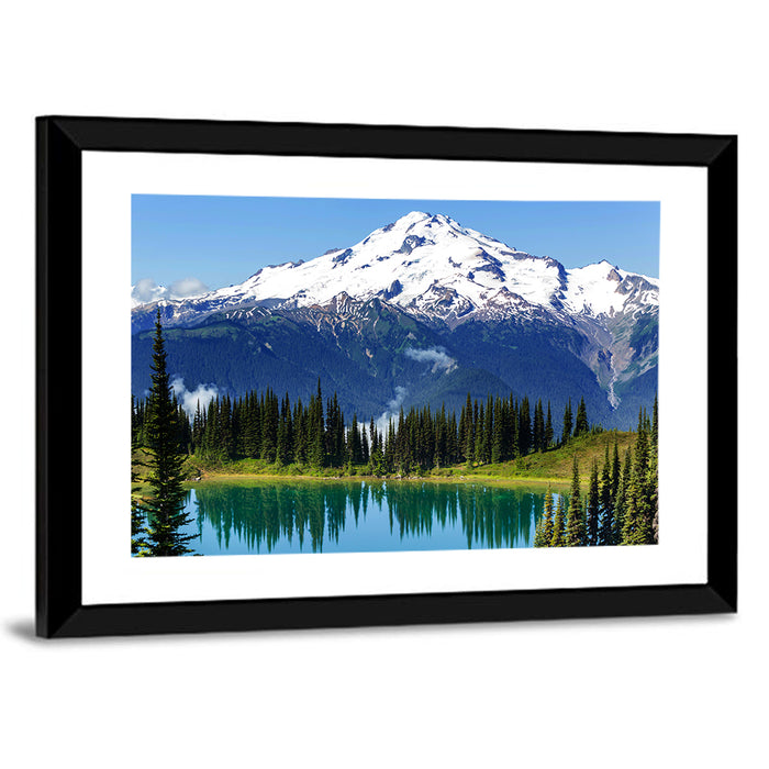 Mount Rainier Lake Reflection Wall Art as a framed print