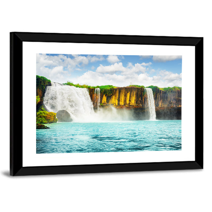 Dray Nur Waterfall Wall Art as a framed print
