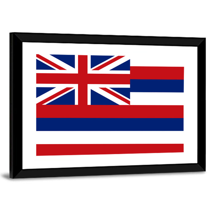 Flag of Hawaii Wall Art as a framed print