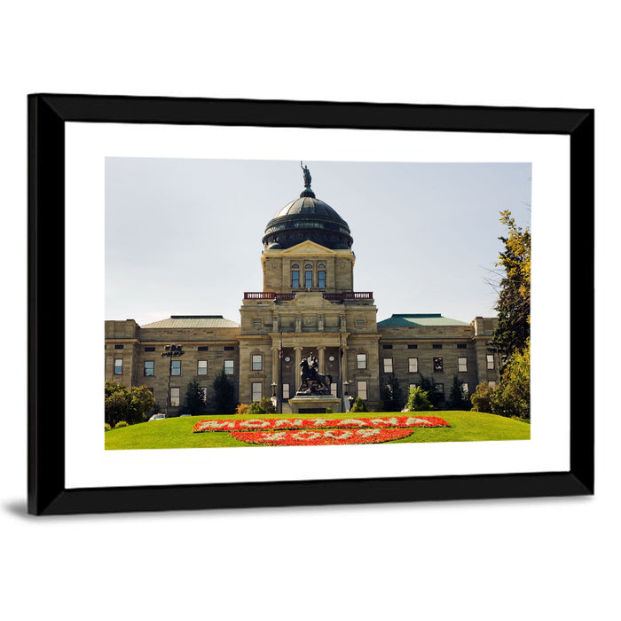 Montana State Capitol Dome Wall Art as a framed print