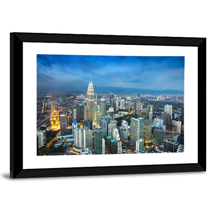 Kuala Lumpur Petronas Towers Skyline Wall Art