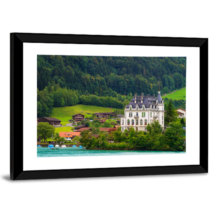 Mansion on Lake Brienz Wall Art as a framed print