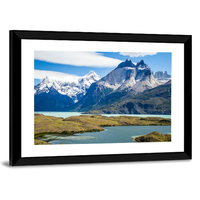 Torres Del Paine Landscape Wall Art as a framed print