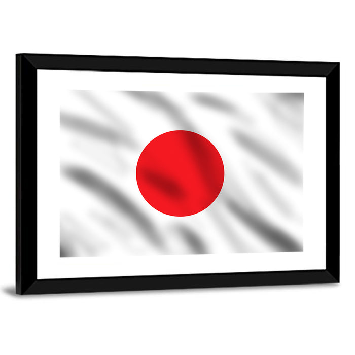 Japanese Flag Circle Study Wall Art as a framed print