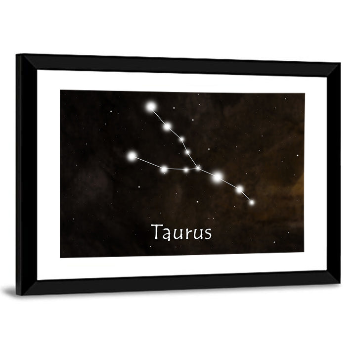 Taurus Constellation Chart Wall Art