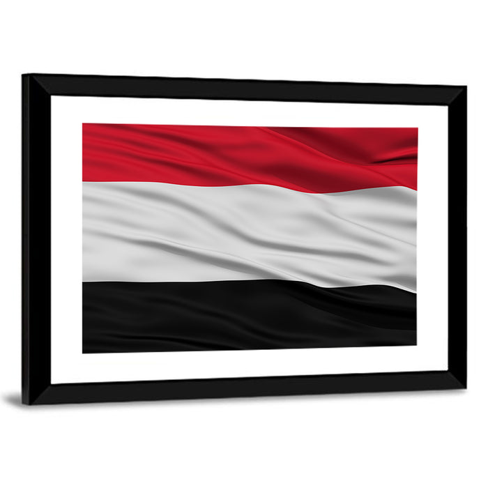 Flag of Yemen Wall Art as a framed print
