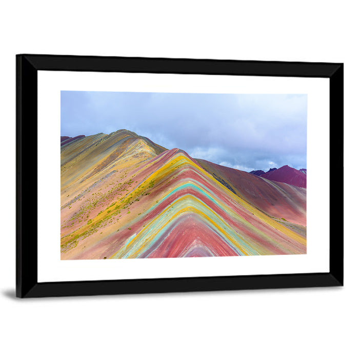 Vinicunca Rainbow Mountain Wall Art as a framed print