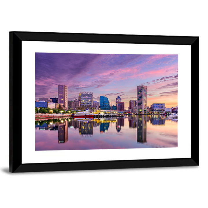 Baltimore Inner Harbor Skyline Wall Art