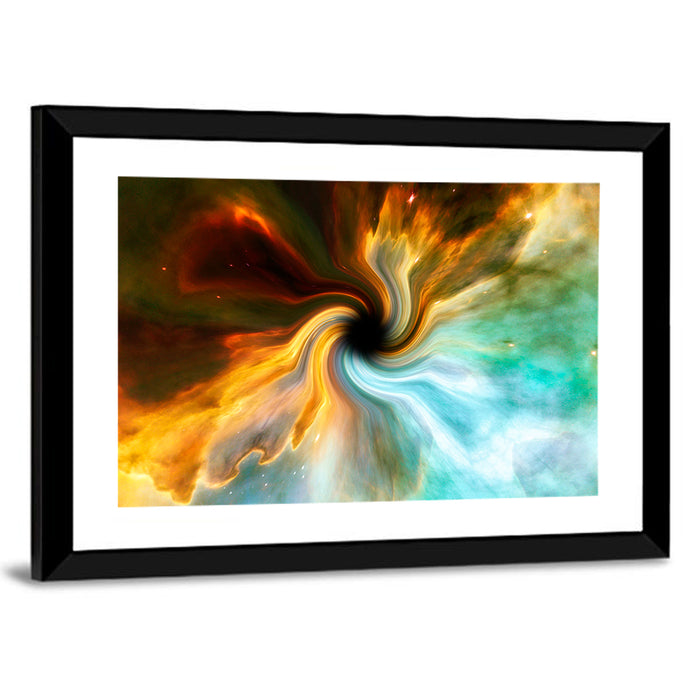 Black Hole Vortex Wall Art as a framed print