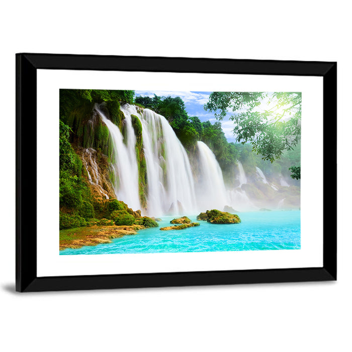 Ban Gioc-detian Falls, Trung Khanh Wall Art as a framed print