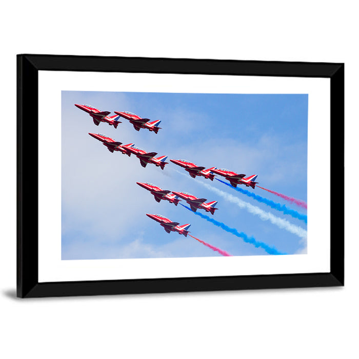 Dutch Nine-jet Formation Wall Art as a framed print