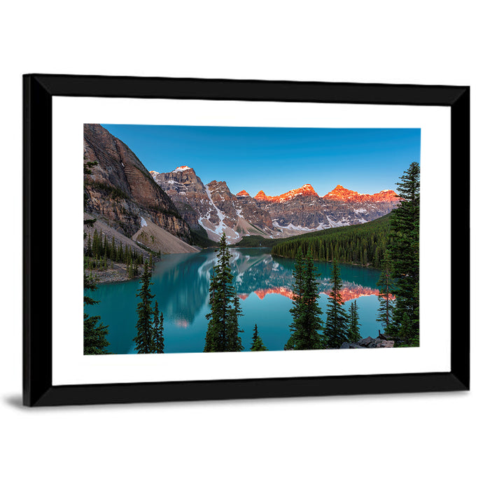Sunrise at Moraine Lake Wall Art as a framed print