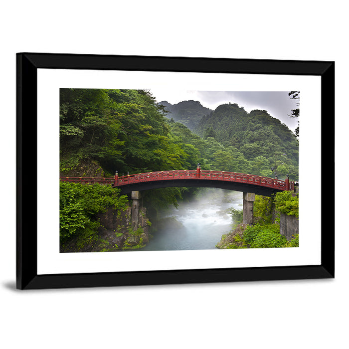 Red Shinkyo Bridge, Nikko Wall Art as a framed print