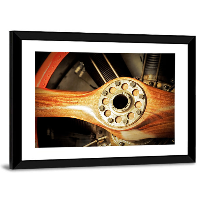 Vintage Wooden Propeller Wall Art as a framed print