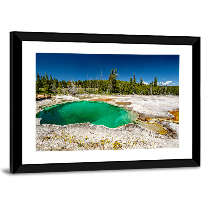 Abyss Pool in Yellowstone Wall Art as a framed print
